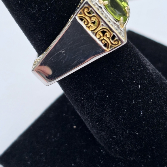 Rare Michael Valitutti Gems En Vogue Peridot Ring 18k & Palladium 925! - Picture 7 of 11